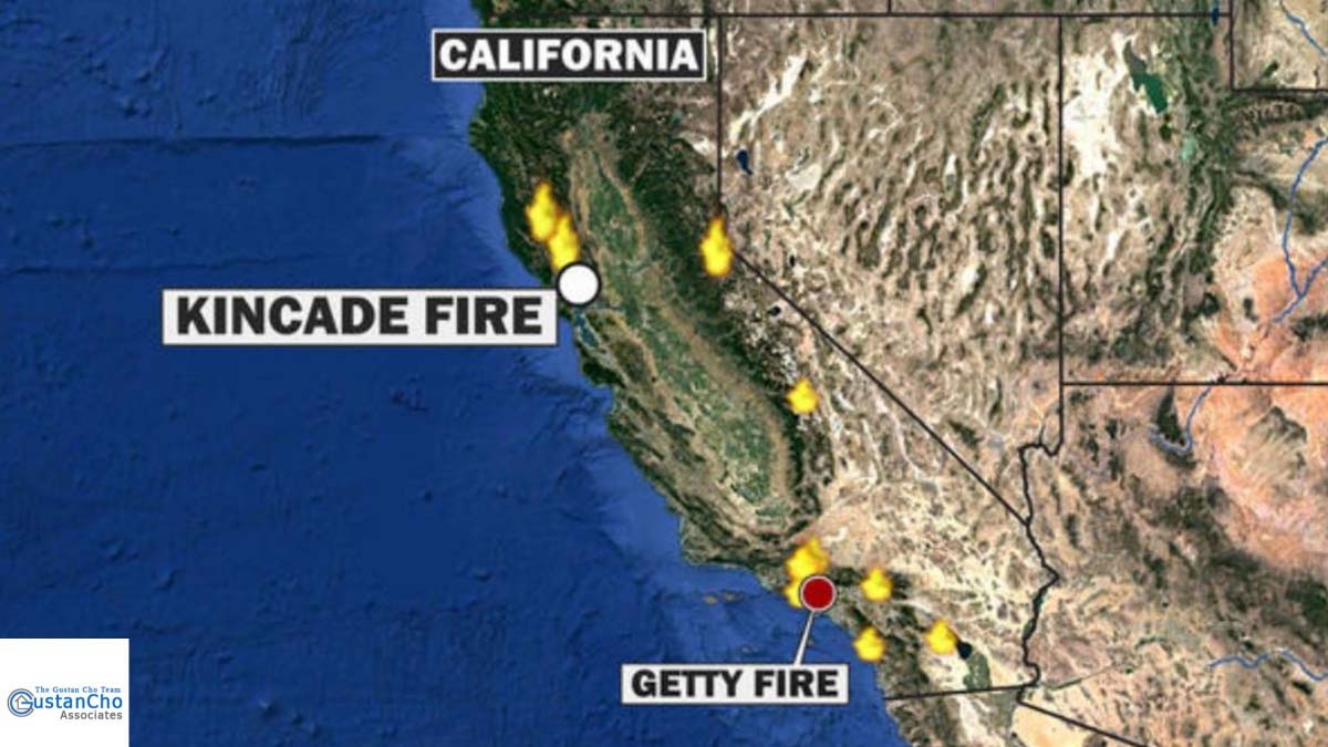 California wildfires map