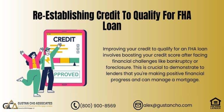 Re-Establishing Credit To Qualify For FHA Loan