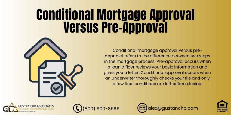 Conditional Mortgage Approval Versus Pre-Approval