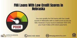 FHA Loans With Low Credit Scores in Nebraska