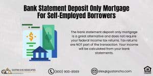 Bank Statement Deposit Only Mortgage