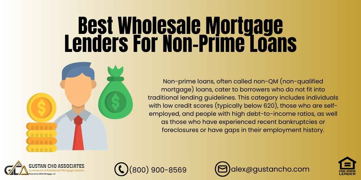 Wholesale Mortgage Lenders for Non-Prime Loans