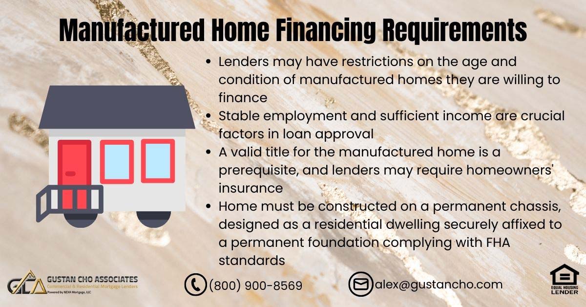 Manufactured Home Financing Requirements