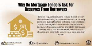 Why Do Mortgage Lenders Ask For Reserves