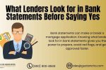 What Lenders Look for in Bank Statements