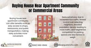 Buying House Near Apartment Community or Commercial Areas