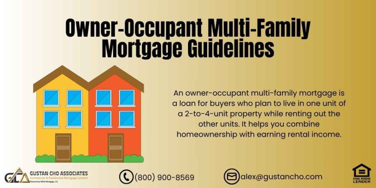 Owner-Occupant Multi-Family Mortgage Guidelines